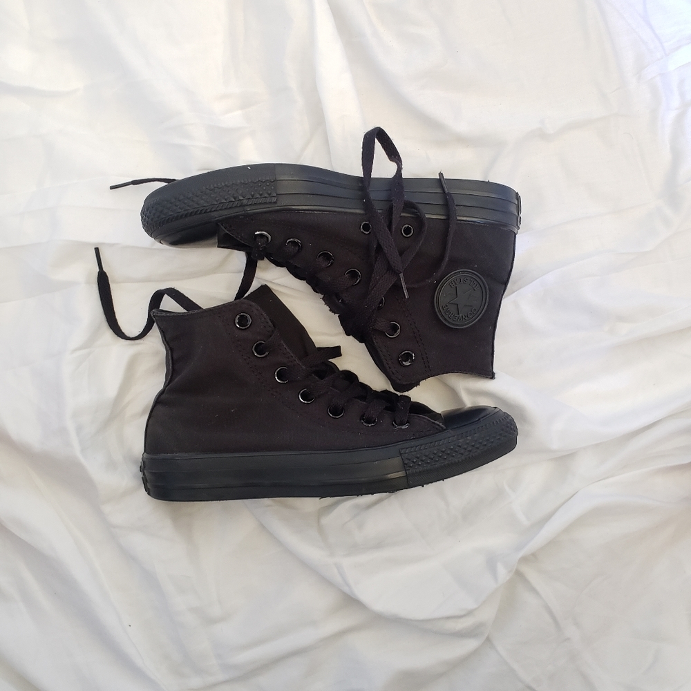 All black hightop Converse Shoes